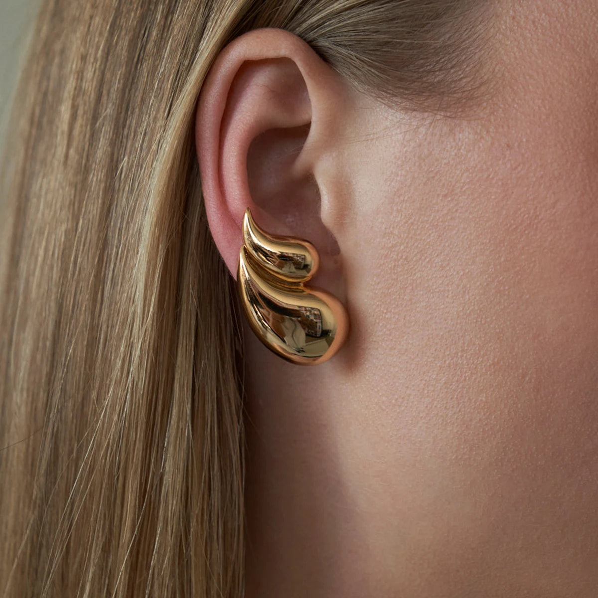 Double Layered Water Drop Studs