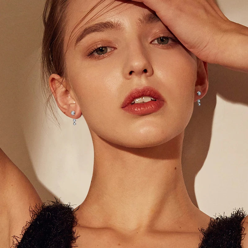 Moissanite Diamond Ear Jacket Earrings