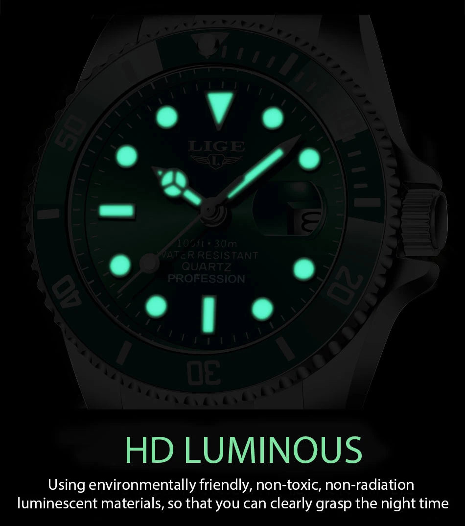 Men's Luxury Wristwatch Luxury, Date Quartz  Stainless Steel Watch