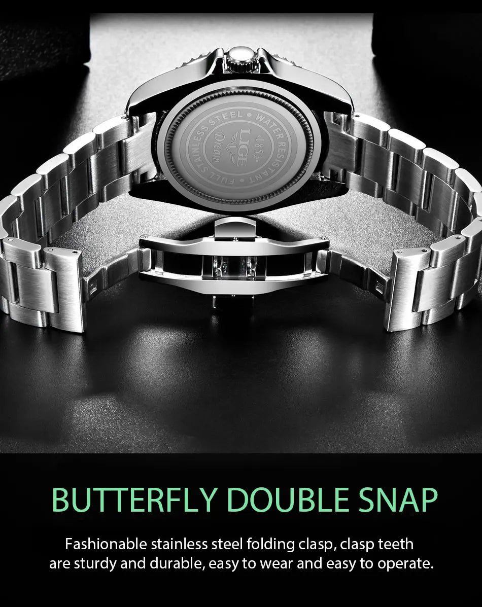 Men's Luxury Wristwatch Luxury, Date Quartz  Stainless Steel Watch