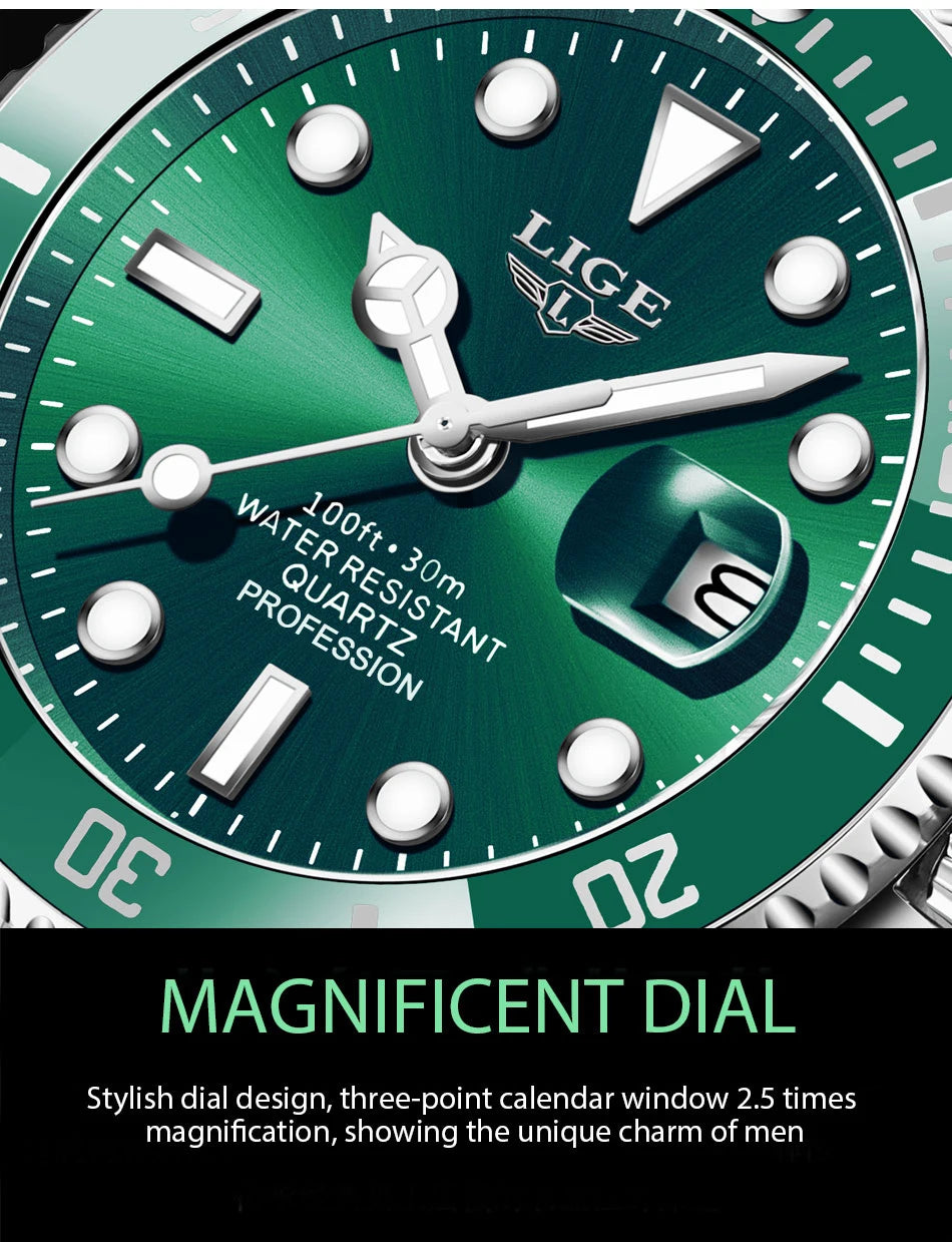 Men's Luxury Wristwatch Luxury, Date Quartz  Stainless Steel Watch