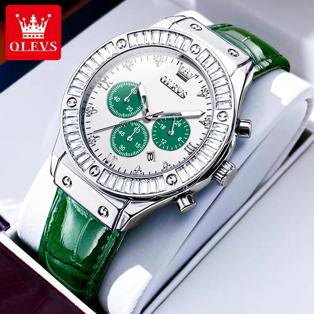 Analog Quartz Watch for Women Leather Strap Waterproof Luxury Elegant