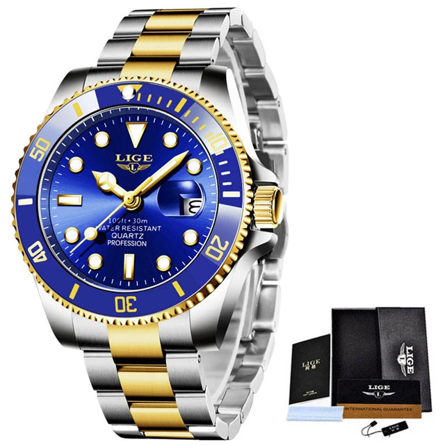 Men's Luxury Wristwatch Luxury, Date Quartz  Stainless Steel Watch
