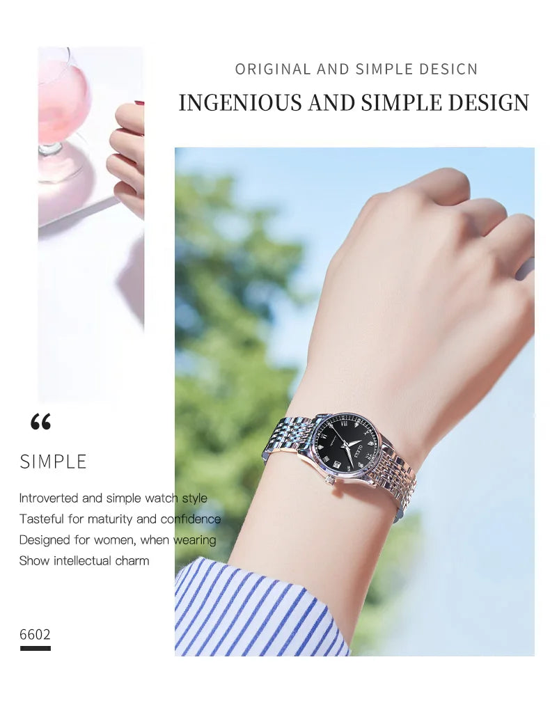 Watches for Men and Women Waterproof Watches His or Hers Lover's Watch Set