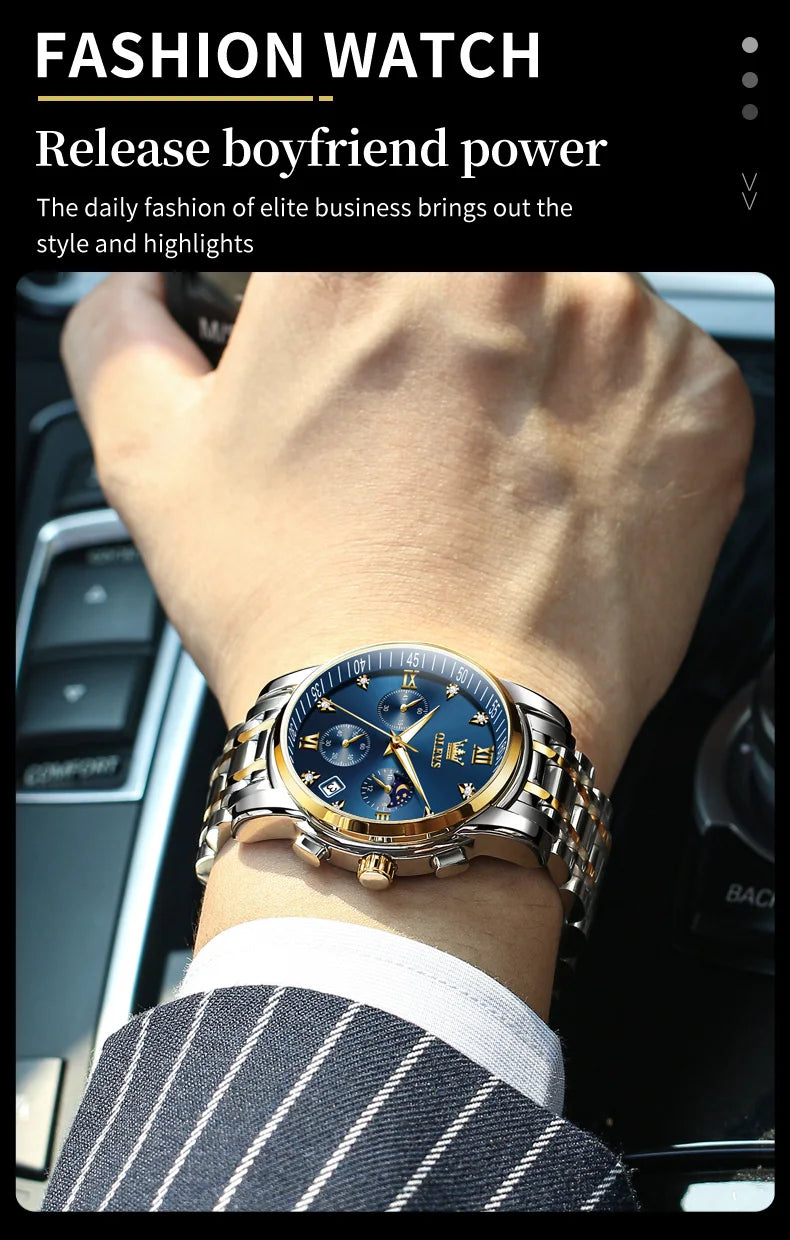 Luxury Stainless Steel Wristwatch For Men