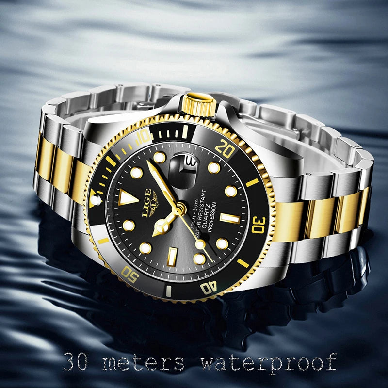 Men's Luxury Wristwatch Luxury, Date Quartz  Stainless Steel Watch