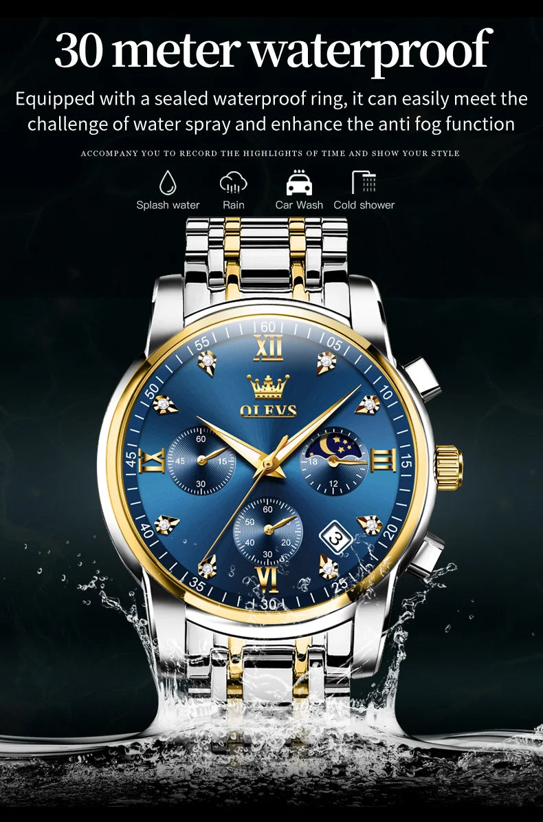 Luxury Stainless Steel Wristwatch For Men