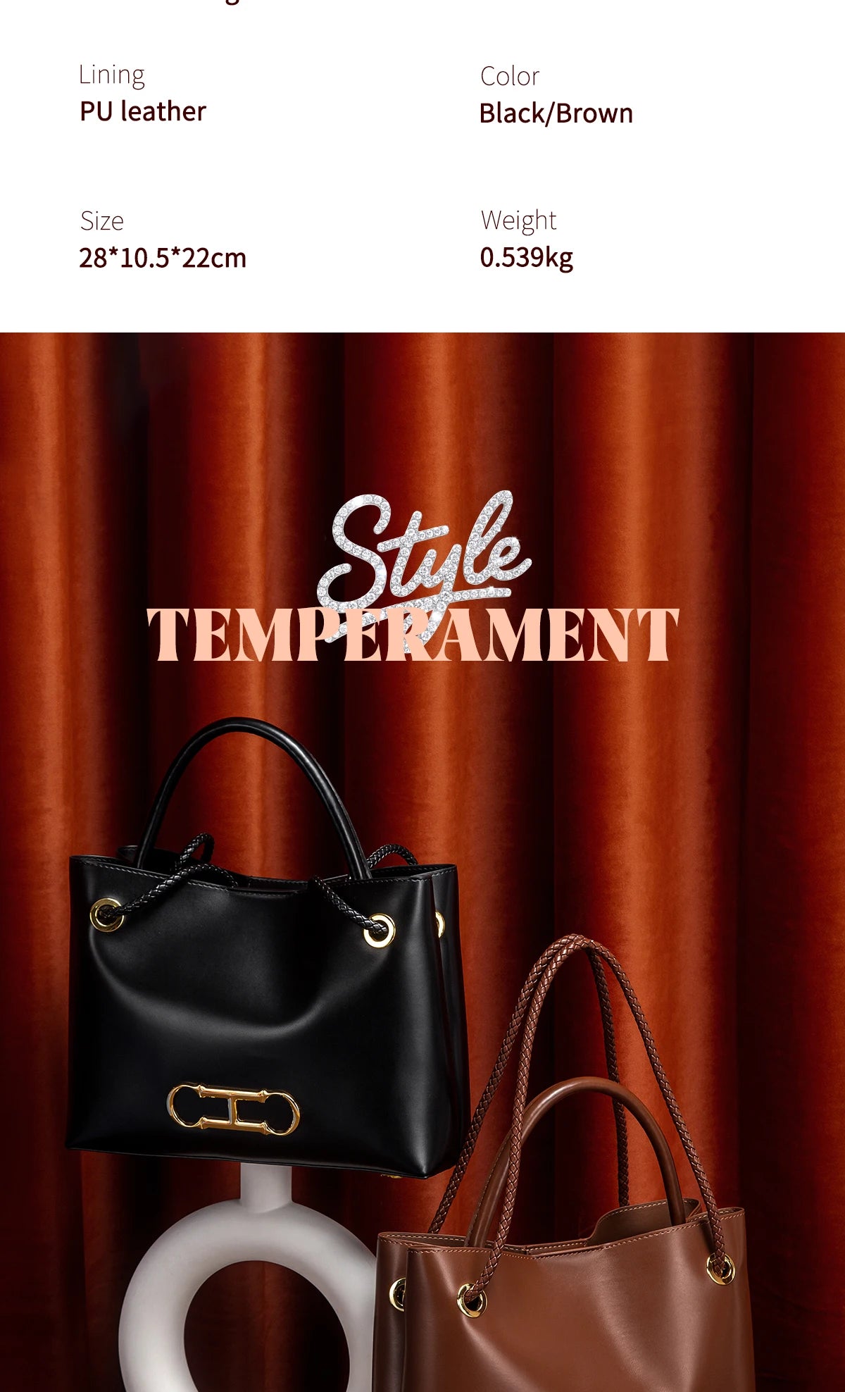 Classic Luxury Design Women's New Handbag Business Commuter