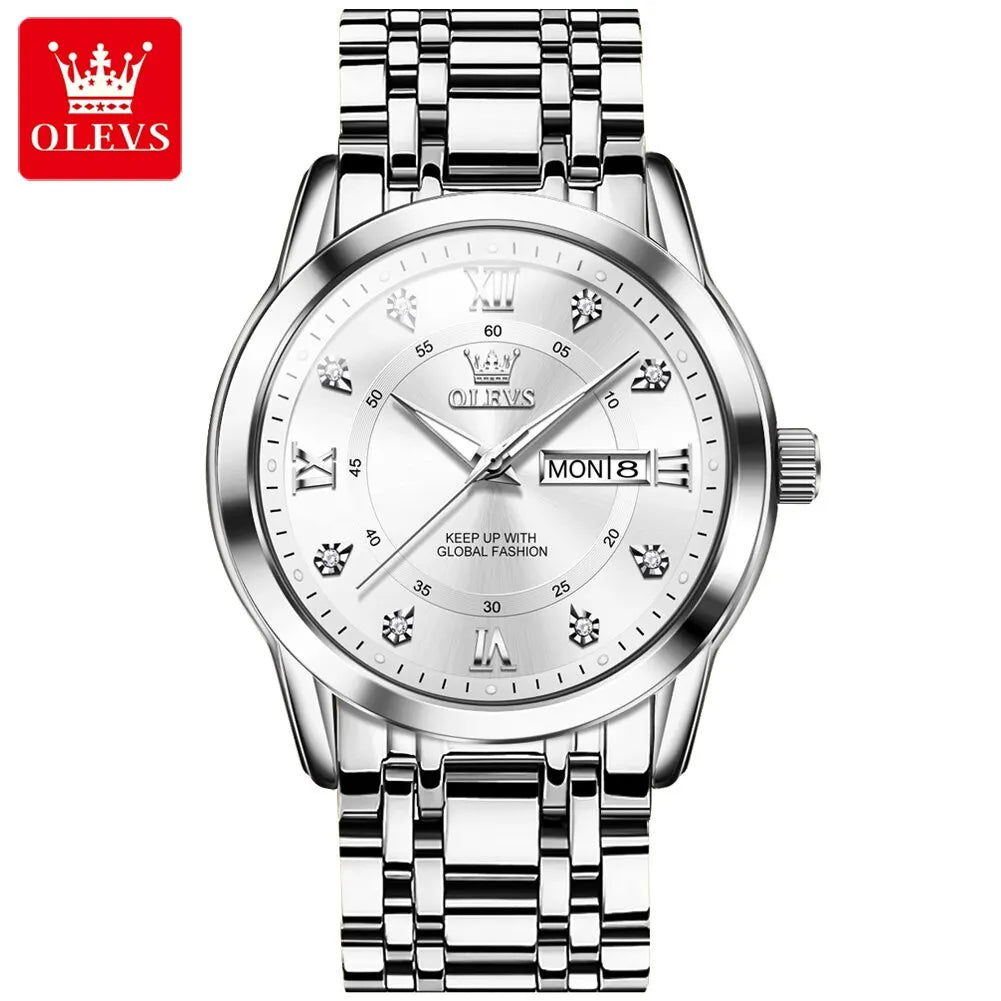 Watch for Men Luxury Diamonds Gold Watch Waterproof