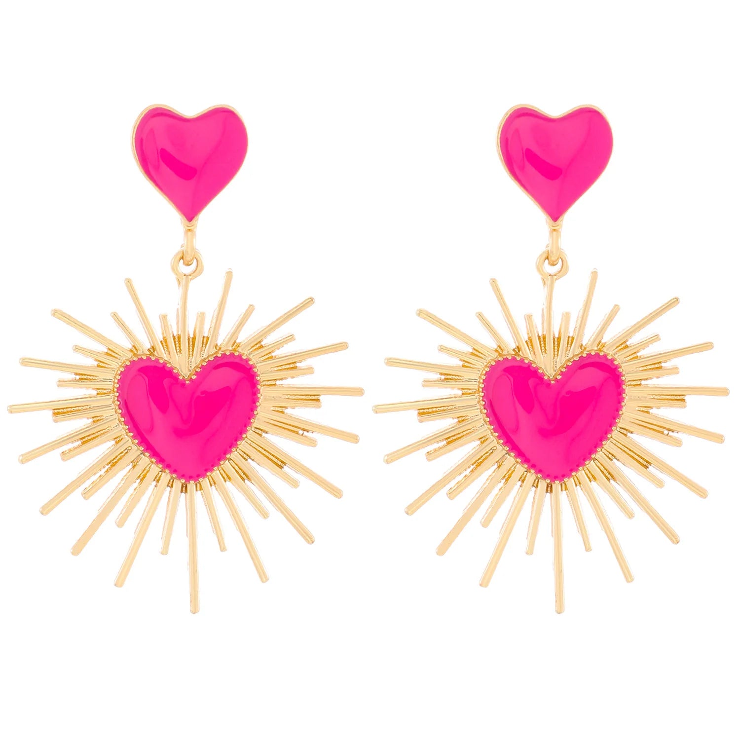 Bold Heart Statement Earrings