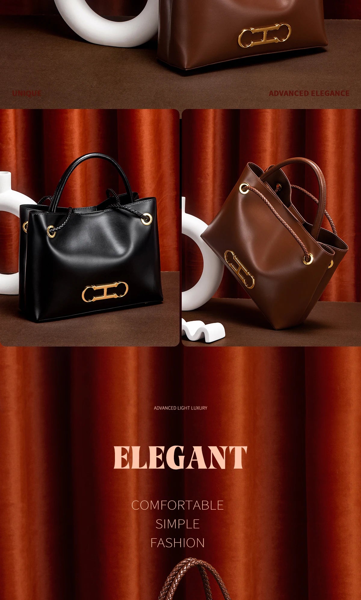 Classic Luxury Design Women's New Handbag Business Commuter