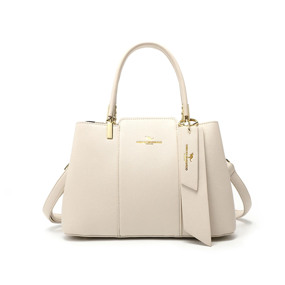 Luxury Handbag Fashion Print Large Capacity Soft Leather