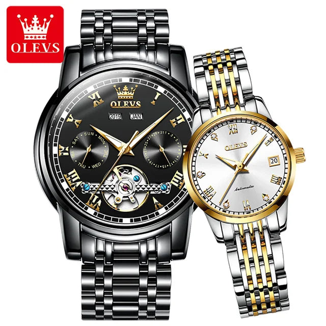 Watches for Men and Women Waterproof Watches His or Hers Lover's Watch Set