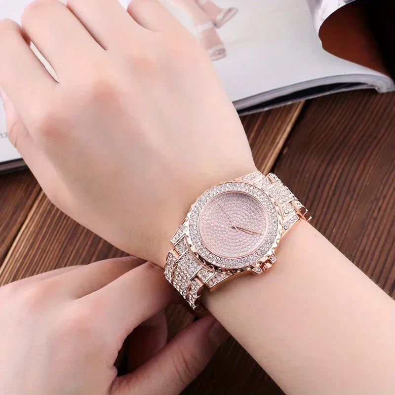 Fashion Crystal Full Steel Women Watches Ladies Wristwatch Quartz Woman
