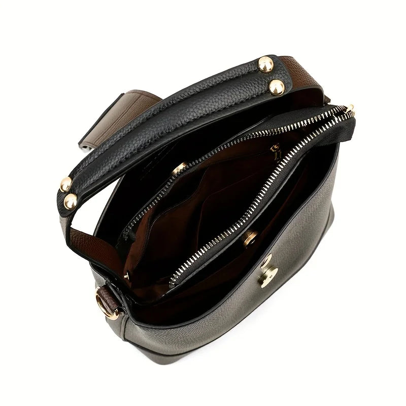 Elegant Bucket Bag with Adjustable Shoulder Strap -Versatile and Lightweight