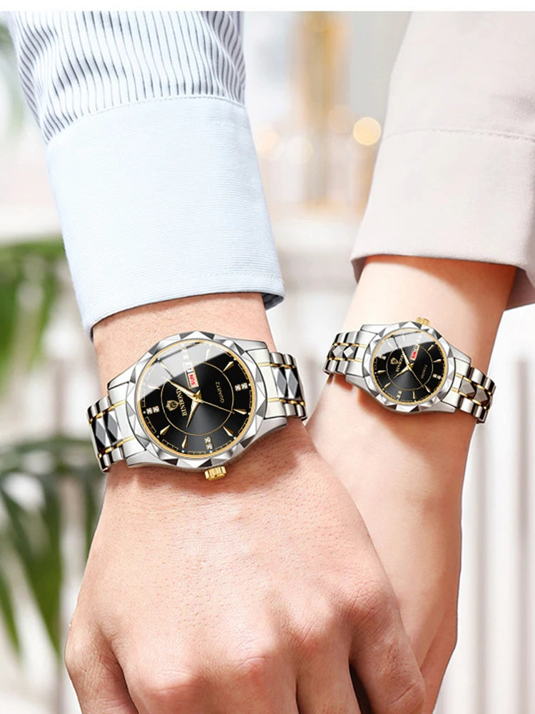 Luxury Fashion Ladies Quartz Watch Waterproof with Luminous Date