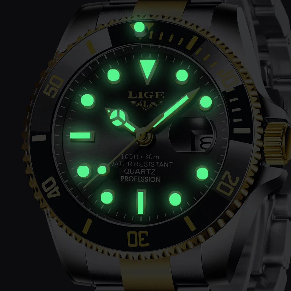Men's Luxury Wristwatch Luxury, Date Quartz  Stainless Steel Watch