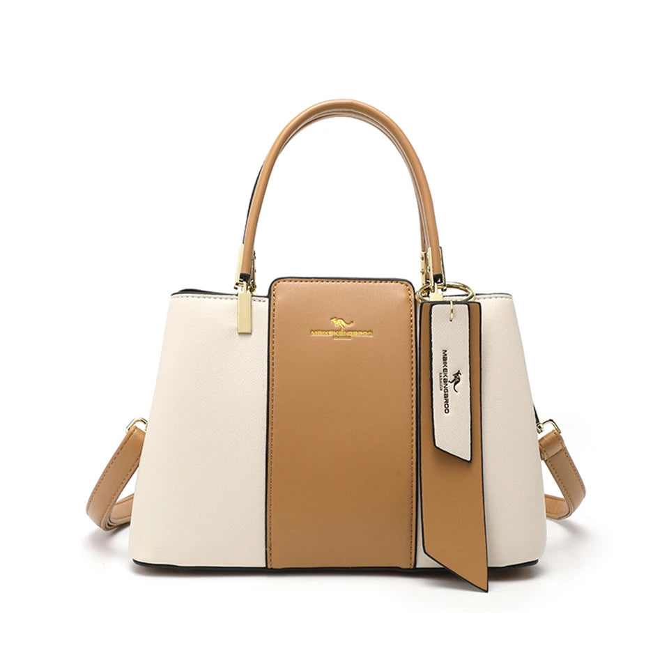 Luxury Handbag Fashion Print Large Capacity Soft Leather