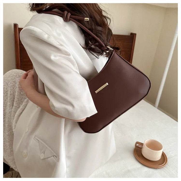 Underarm Shoulder Bags for Women.New Texture PU Leather Crossbody Bag
