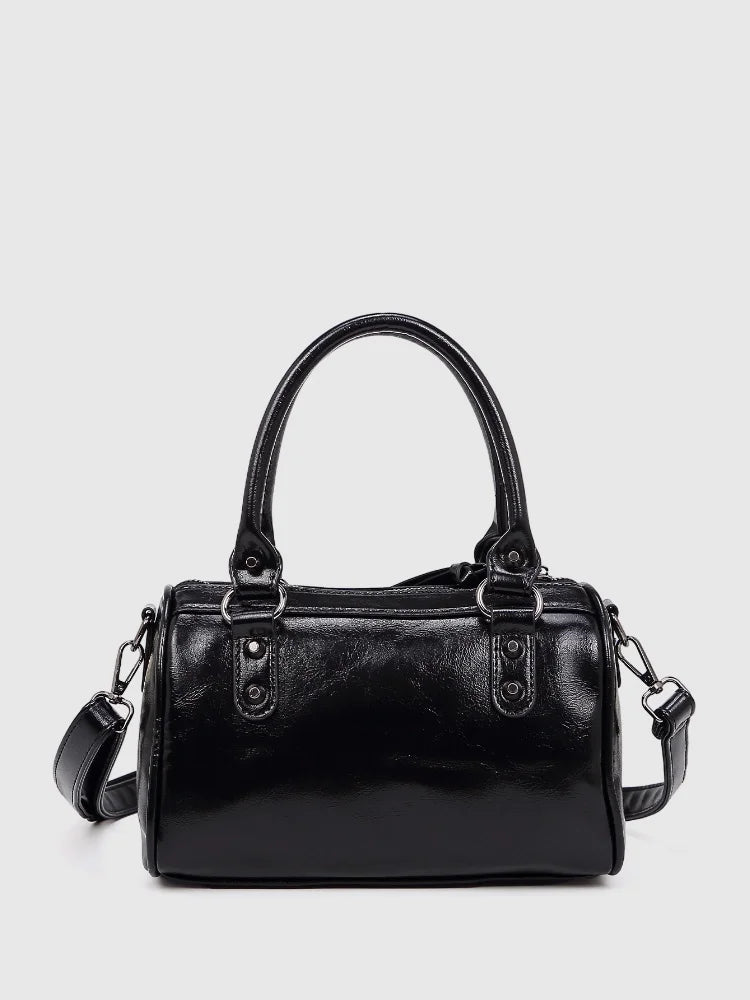 2025 Trendy Women Shoulder Bags . Leather Rivet Tassels Design