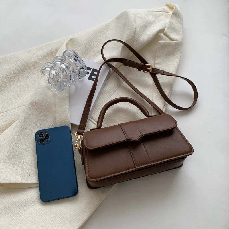 Leather Shoulder Bag.Fashion Crossbody Bags Vintage  Underarm Bag