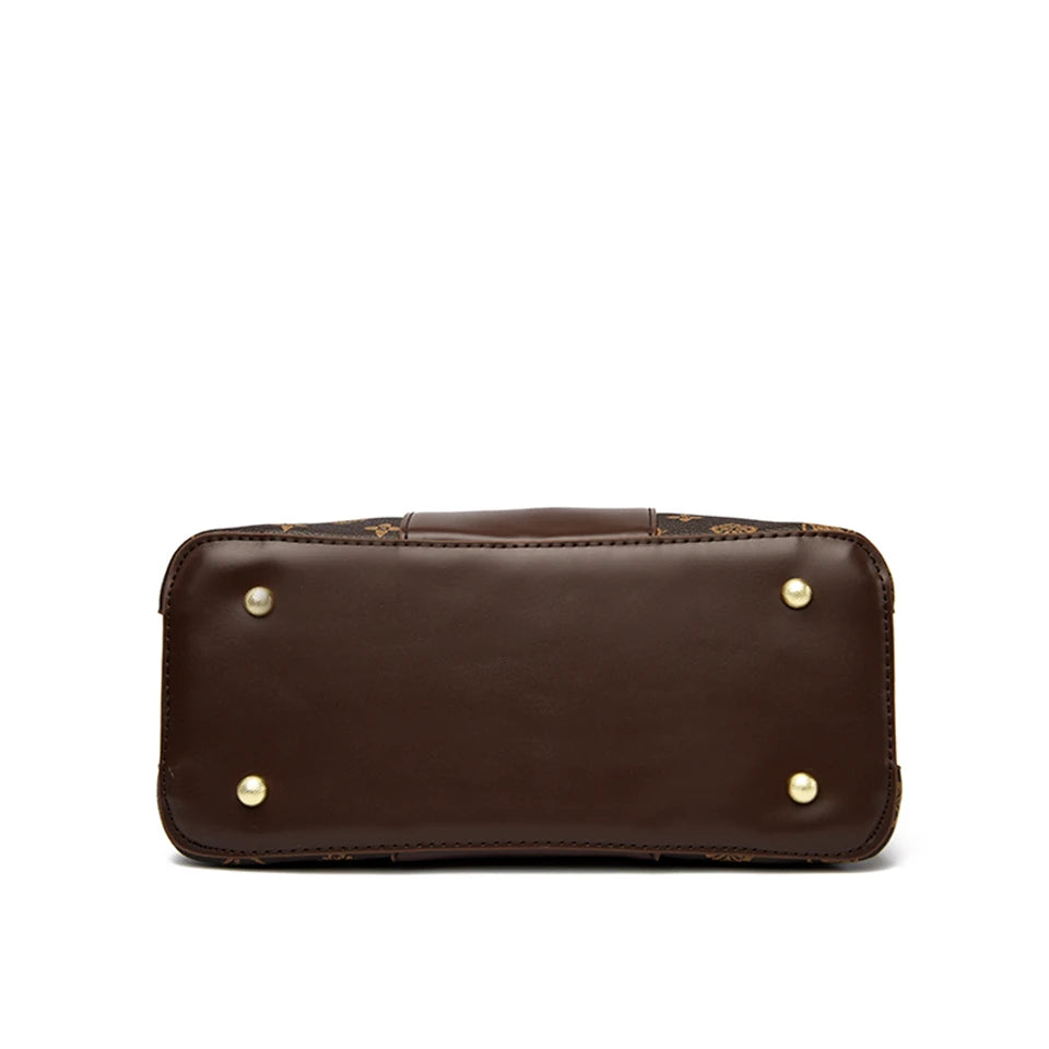Luxury Handbag Fashion Print Large Capacity Soft Leather