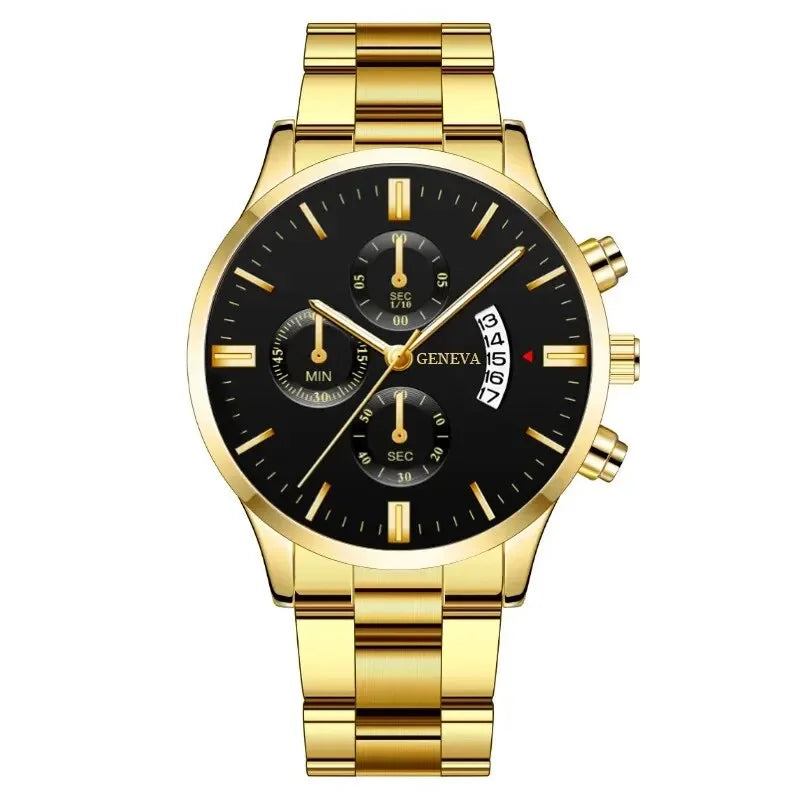 Fashion Men's Watch Luxury Silver Stainless Steel