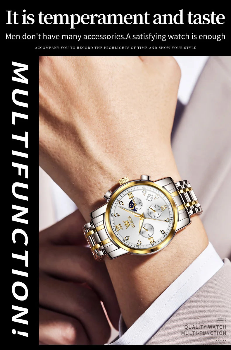 Luxury Stainless Steel Wristwatch For Men