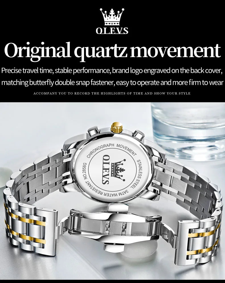 Luxury Stainless Steel Wristwatch For Men