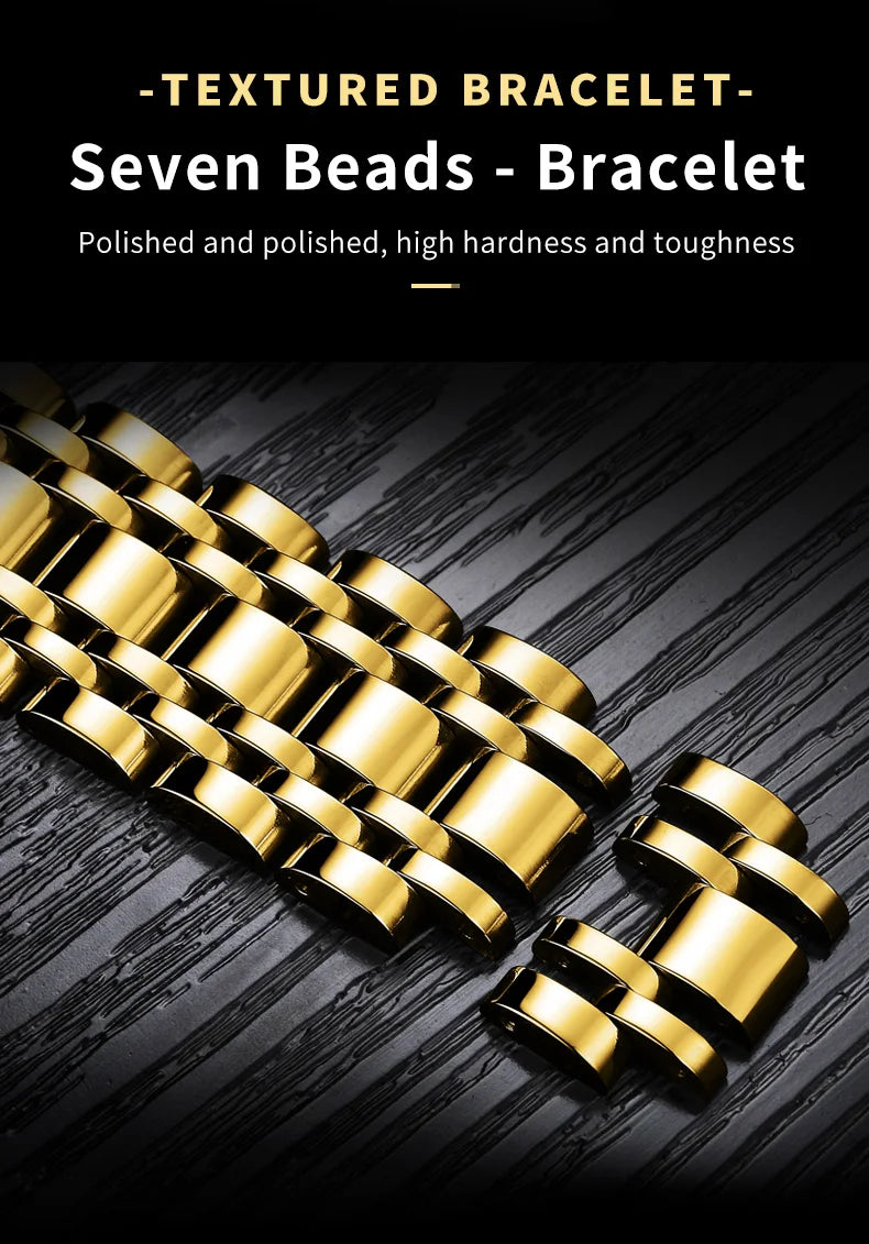 Watch for Men Luxury Diamonds Gold Watch Waterproof