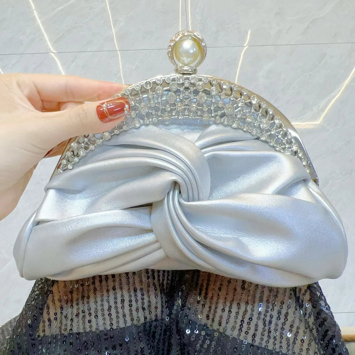 Luxury Women  Fashion Design Handbags Sparkling Banquet Clutch Bag