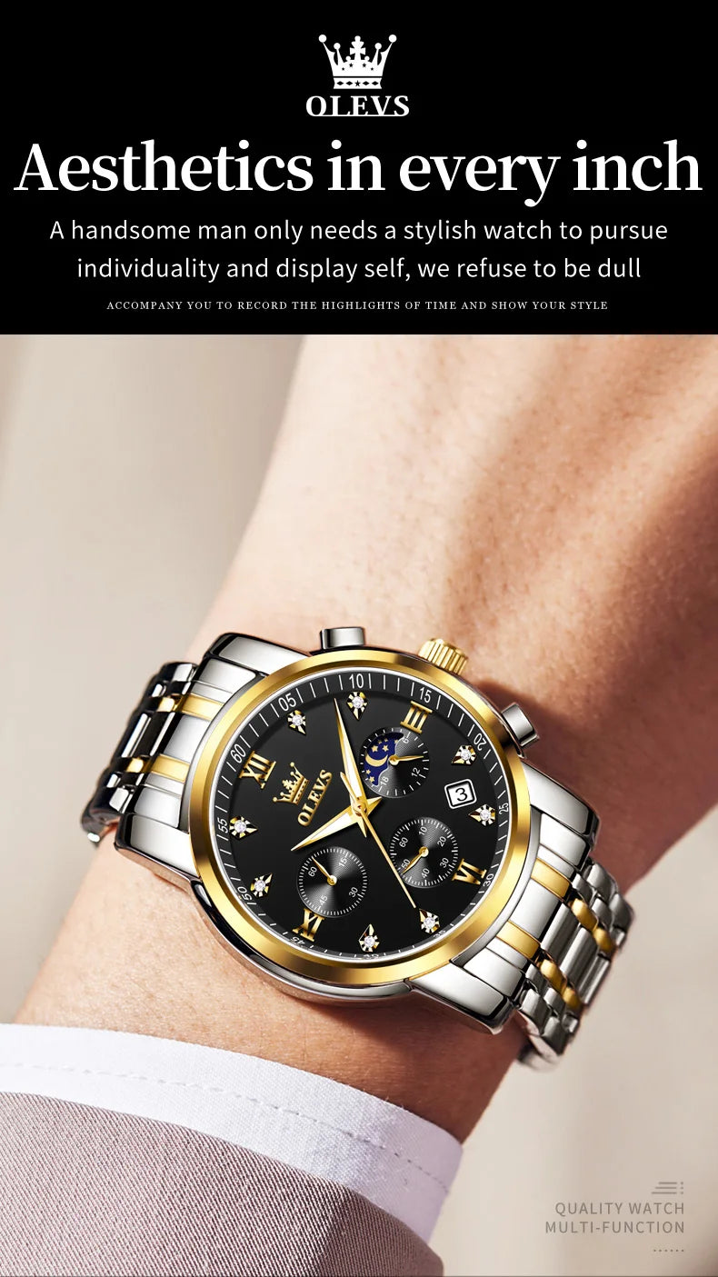 Luxury Stainless Steel Wristwatch For Men
