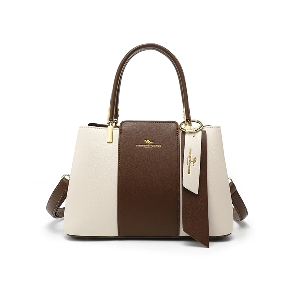 Luxury Handbag Fashion Print Large Capacity Soft Leather