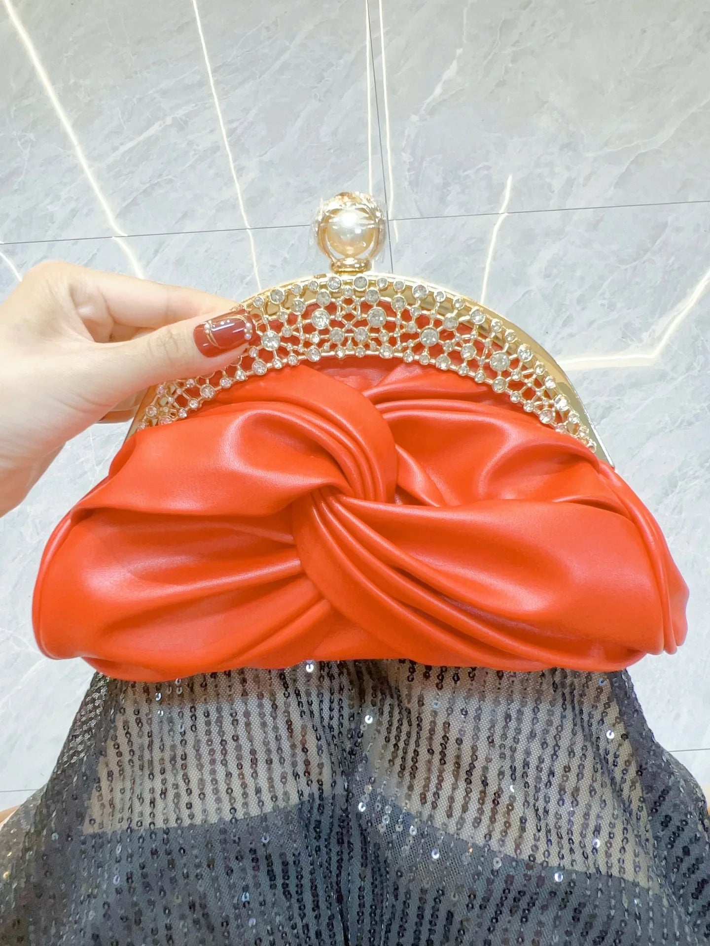 Luxury Women  Fashion Design Handbags Sparkling Banquet Clutch Bag