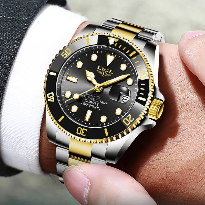 Men's Luxury Wristwatch Luxury, Date Quartz  Stainless Steel Watch