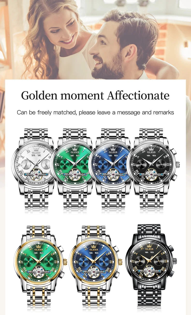 Watches for Men and Women Waterproof Watches His or Hers Lover's Watch Set