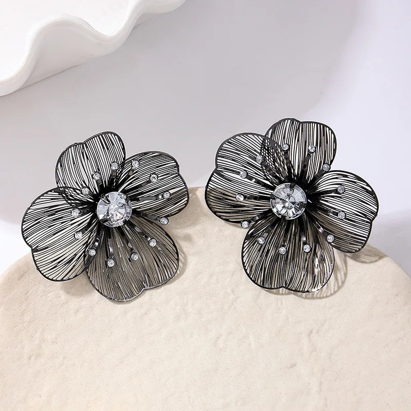 Glass Flower Stud Earrings