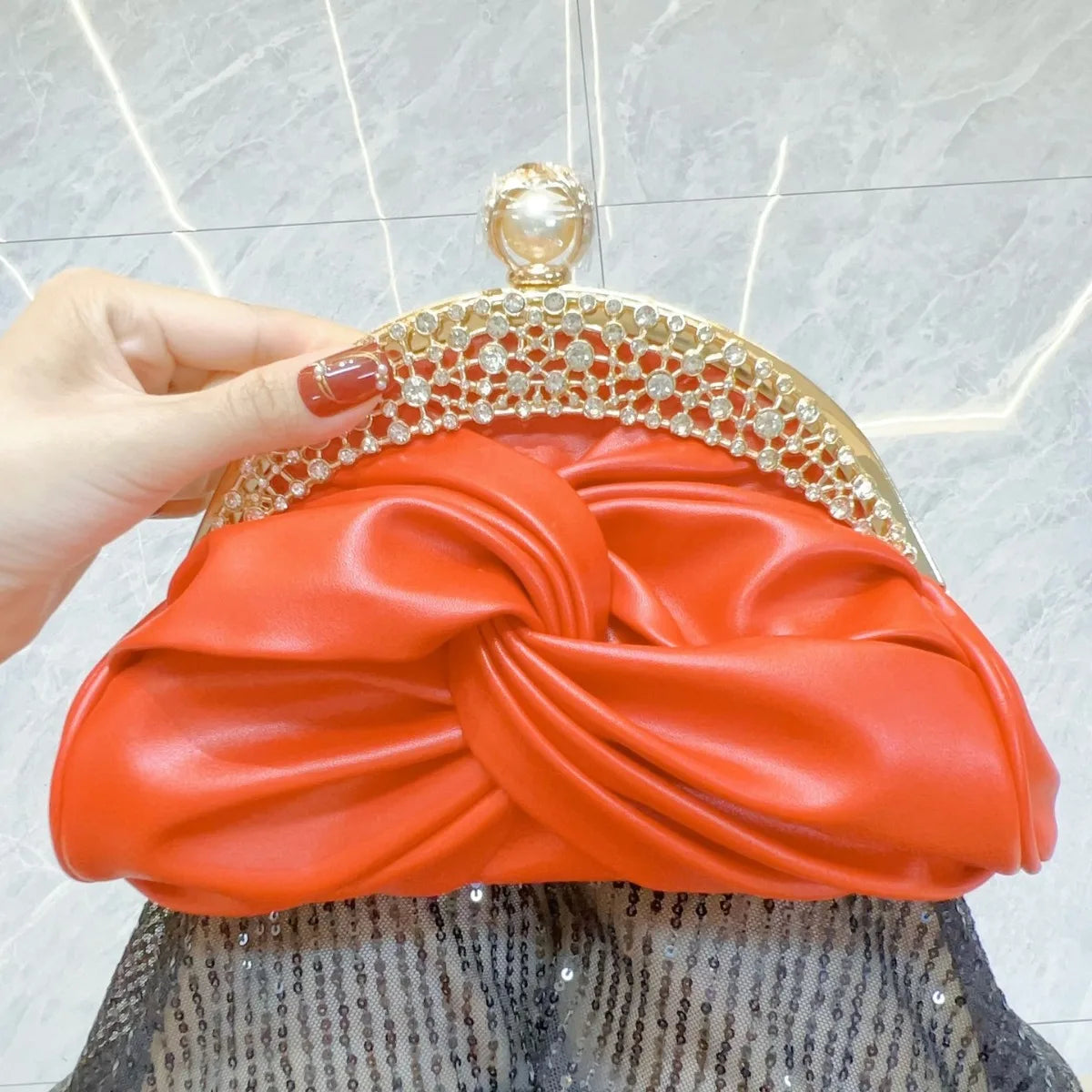 Luxury Women  Fashion Design Handbags Sparkling Banquet Clutch Bag