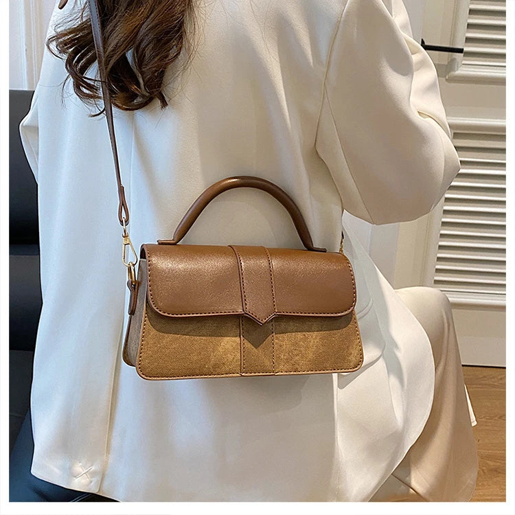 Leather Shoulder Bag.Fashion Crossbody Bags Vintage  Underarm Bag