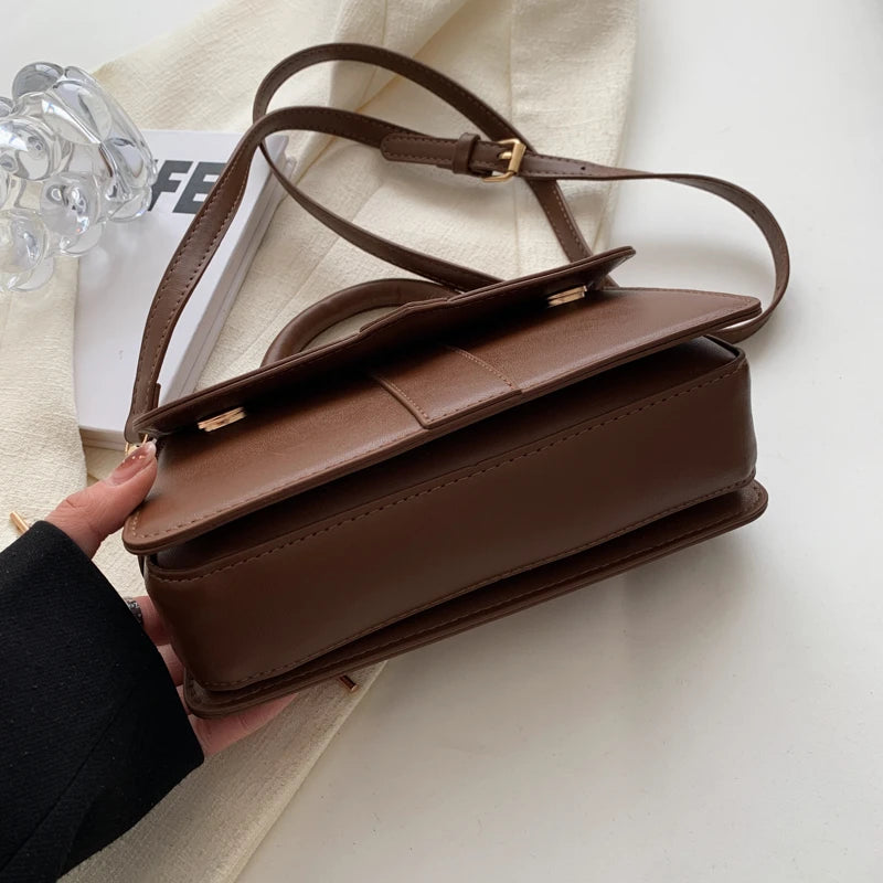 Leather Shoulder Bag.Fashion Crossbody Bags Vintage  Underarm Bag