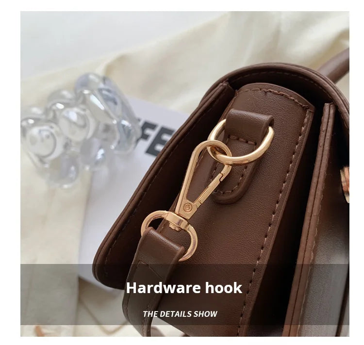 Leather Shoulder Bag.Fashion Crossbody Bags Vintage  Underarm Bag