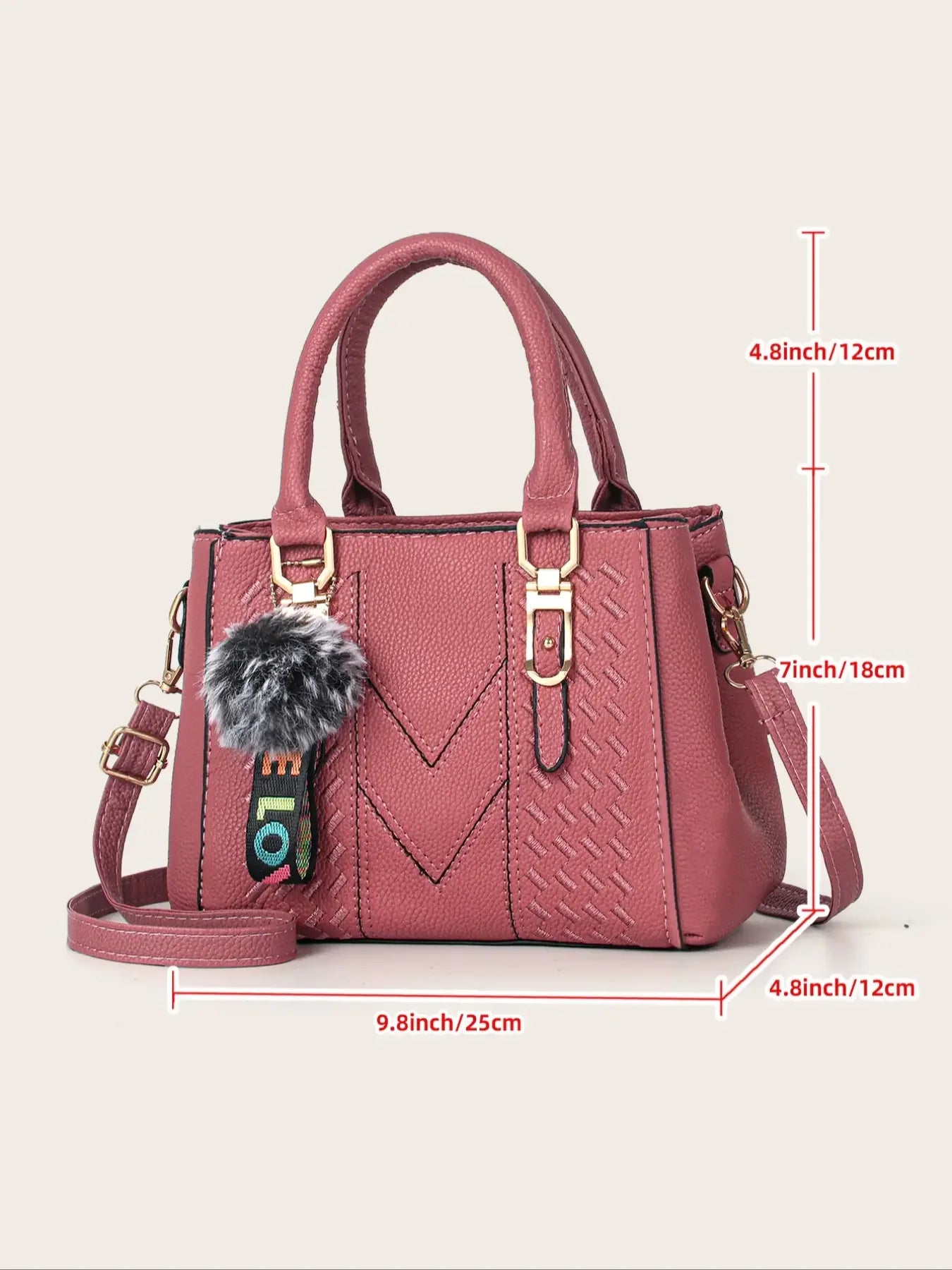Fashionable large capacity embroidered women's crossbody bag