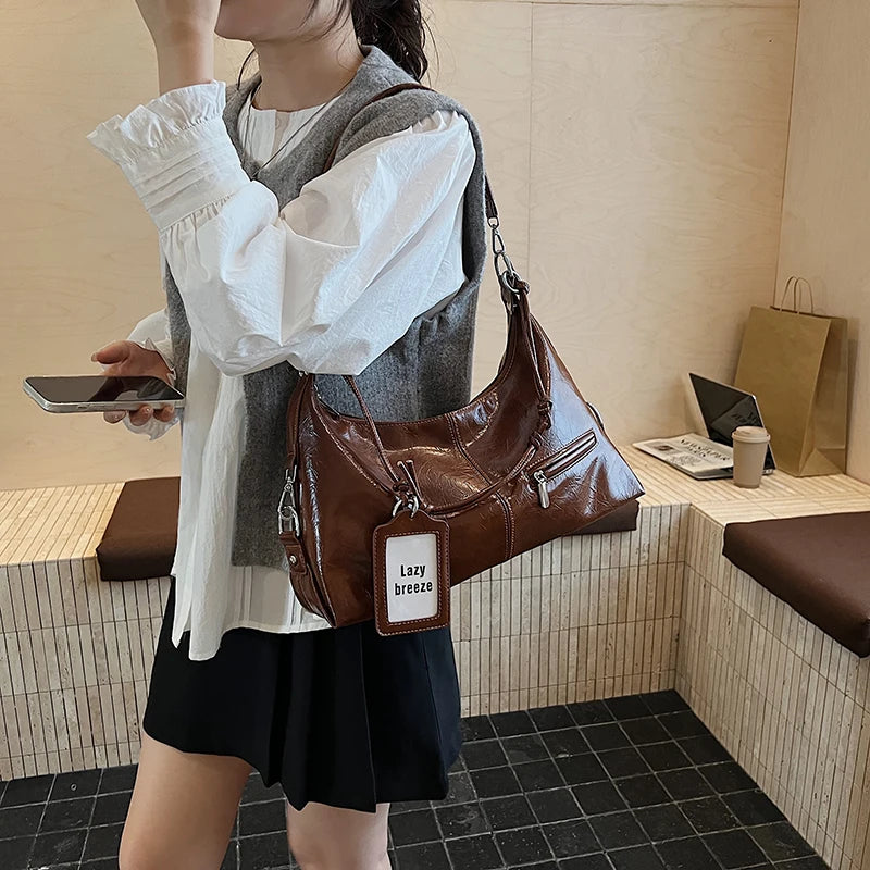 Leather Crossbody Shoulder Bag for Women 2025 Luxury Designer