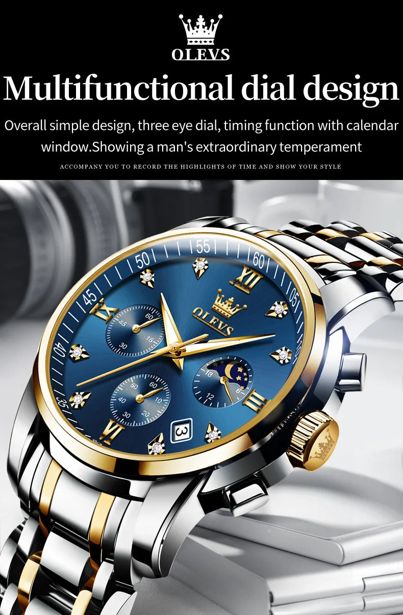 Luxury Stainless Steel Wristwatch For Men