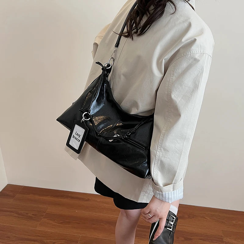 LEFTSIDE PU Leather Shoulder Bags for Women 2025 Luxury Designer Crossbody Bag Females Fashion Underarm Bags Handbags and Purses