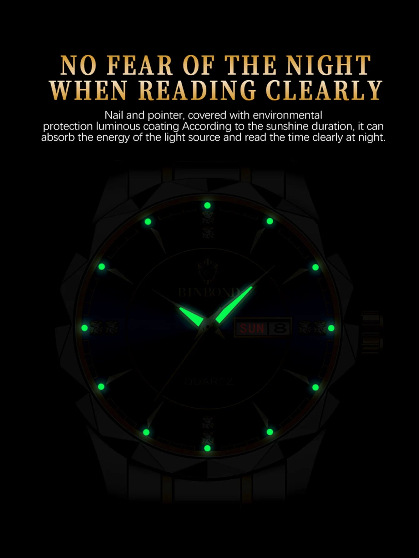 Luxury Fashion Ladies Quartz Watch Waterproof with Luminous Date