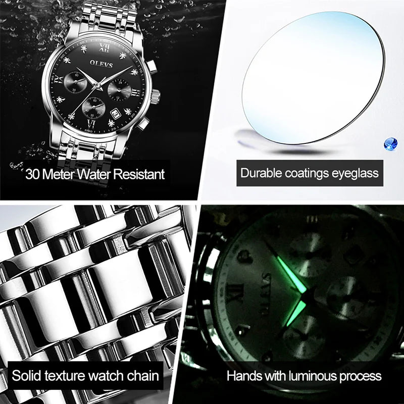 Luxury Stainless Steel Wristwatch For Men
