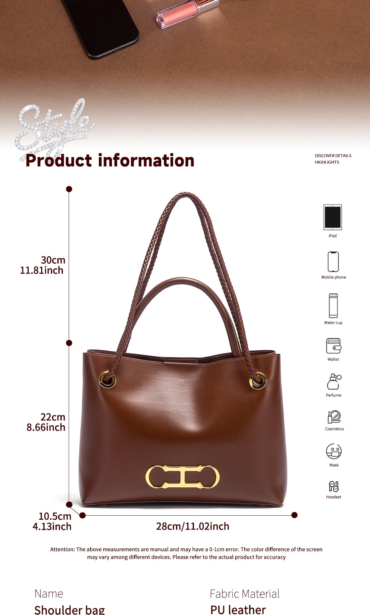 Classic Luxury Design Women's New Handbag Business Commuter