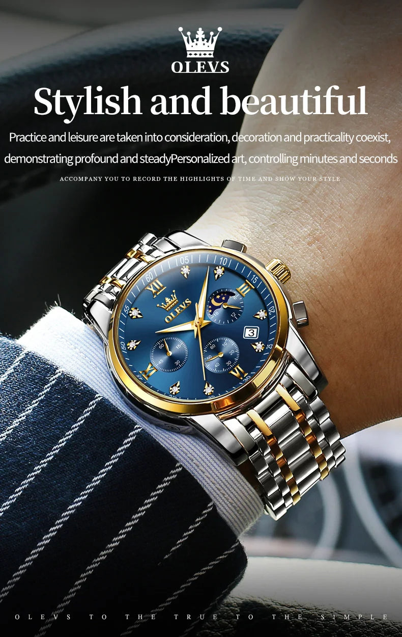 Luxury Stainless Steel Wristwatch For Men