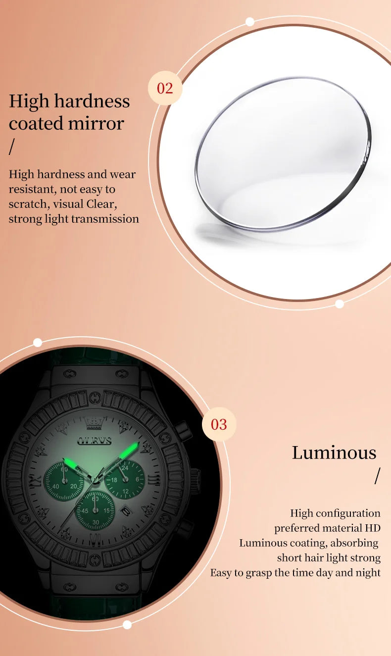 Analog Quartz Watch for Women Leather Strap Waterproof Luxury Elegant
